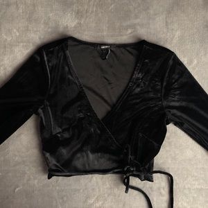 Forever 21 Velvet Crop Top